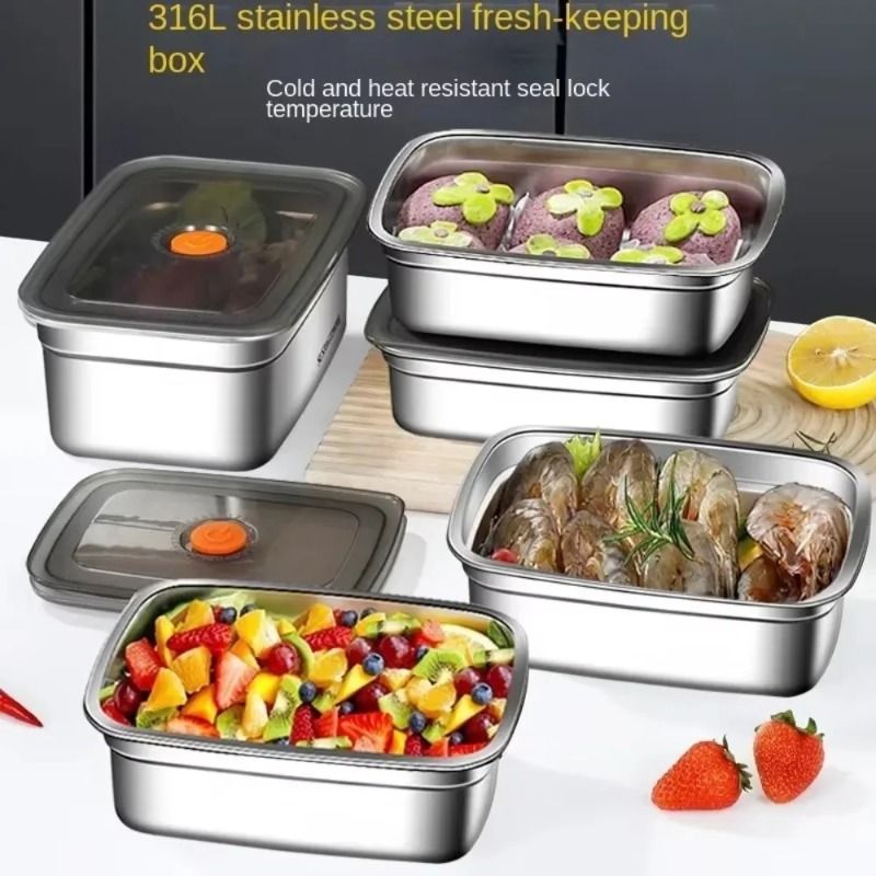 Meal Prep Lunch Boxes - Герметичный ланч-бокс из нержавеющей стали с