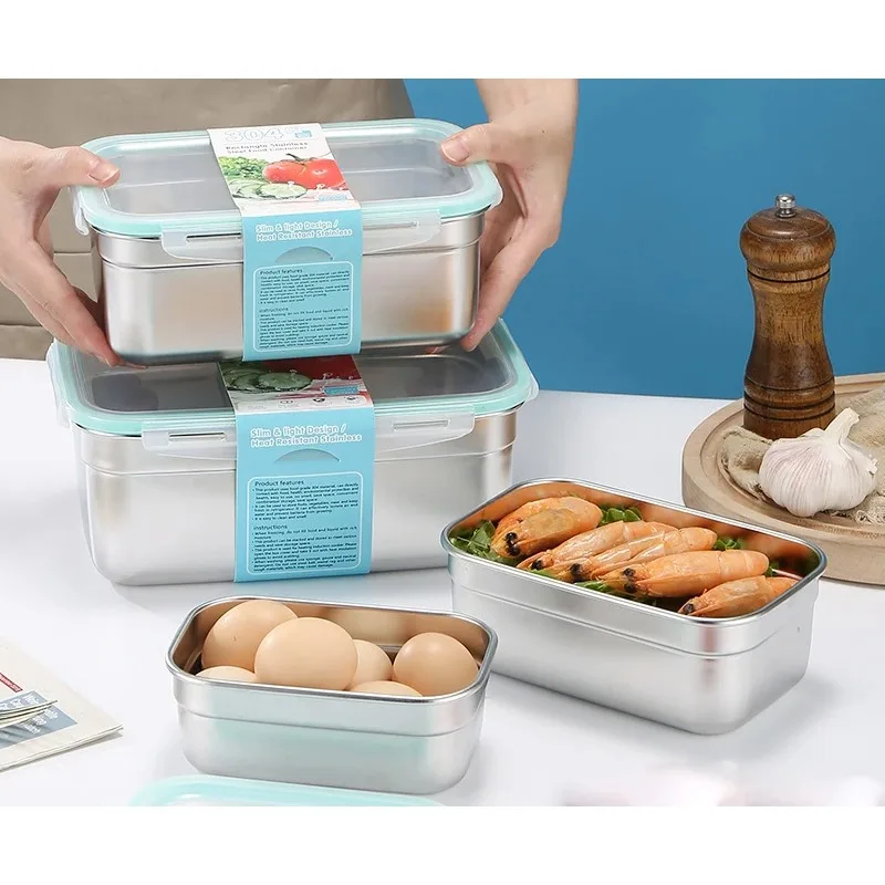Meal Prep Lunch Boxes - Ланч-бокс из нержавеющей стали 304, герметичный,