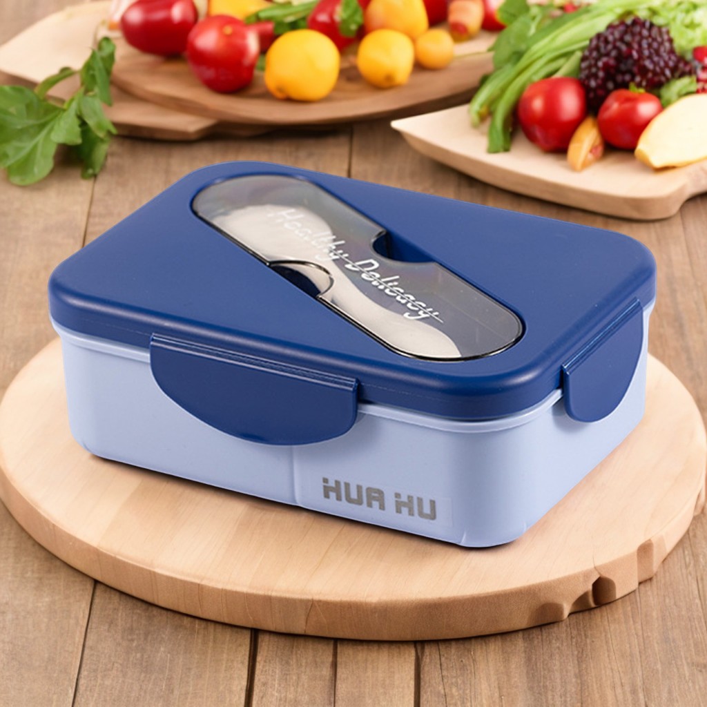 Meal Prep Microwave - Студенческий ланч-бокс с вилкой, пластиковый ланч-бокс