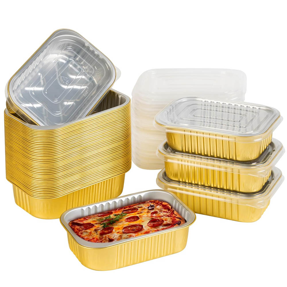 Meal Prep Freezer - Маленькие алюминиевые формы с крышками, прочные