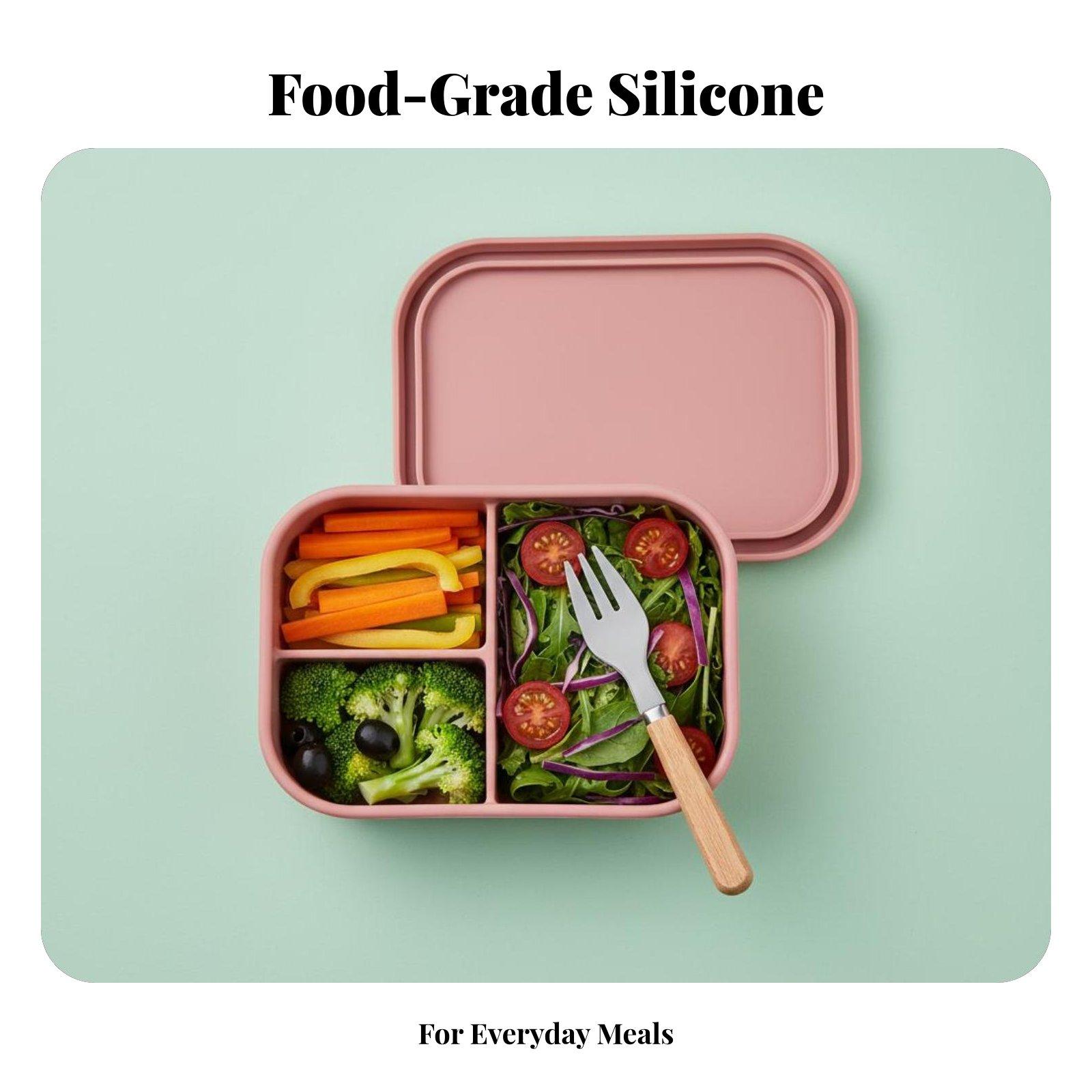 Meal Prep Lunch Boxes - Силиконовый ланч-бокс пищевого качества, безопасный для