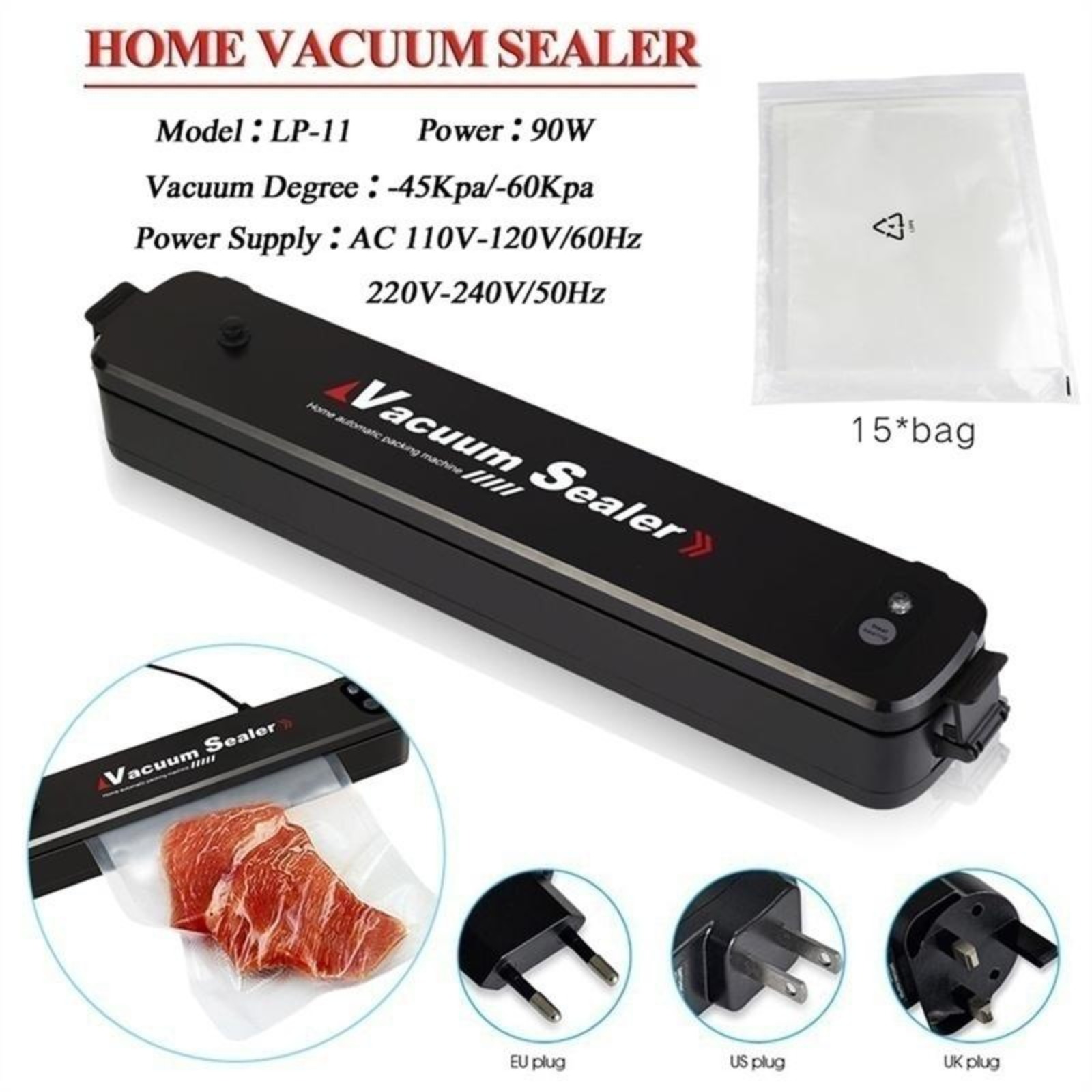 Автоматический вакуумный упако – обзор и цена Meal Prep Vacuum Seal
