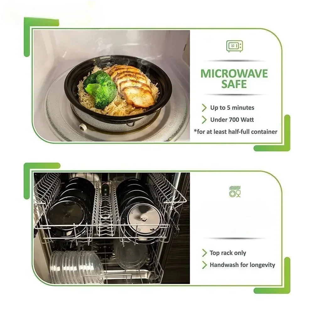 Контейнеры для еды, пластиковы – обзор и цена Meal Prep Lunch Boxes