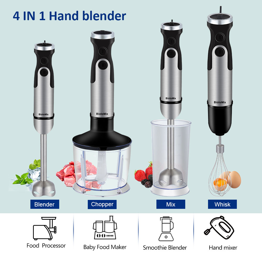 BioloMix 1200 Вт 5-в-1 погружн – обзор и цена Veggie Chopper Cup